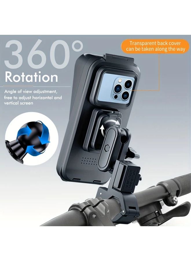 Motorcycle Bicycle Phone Mount Waterproof Anti Fog Single Tube Holder - Image 5